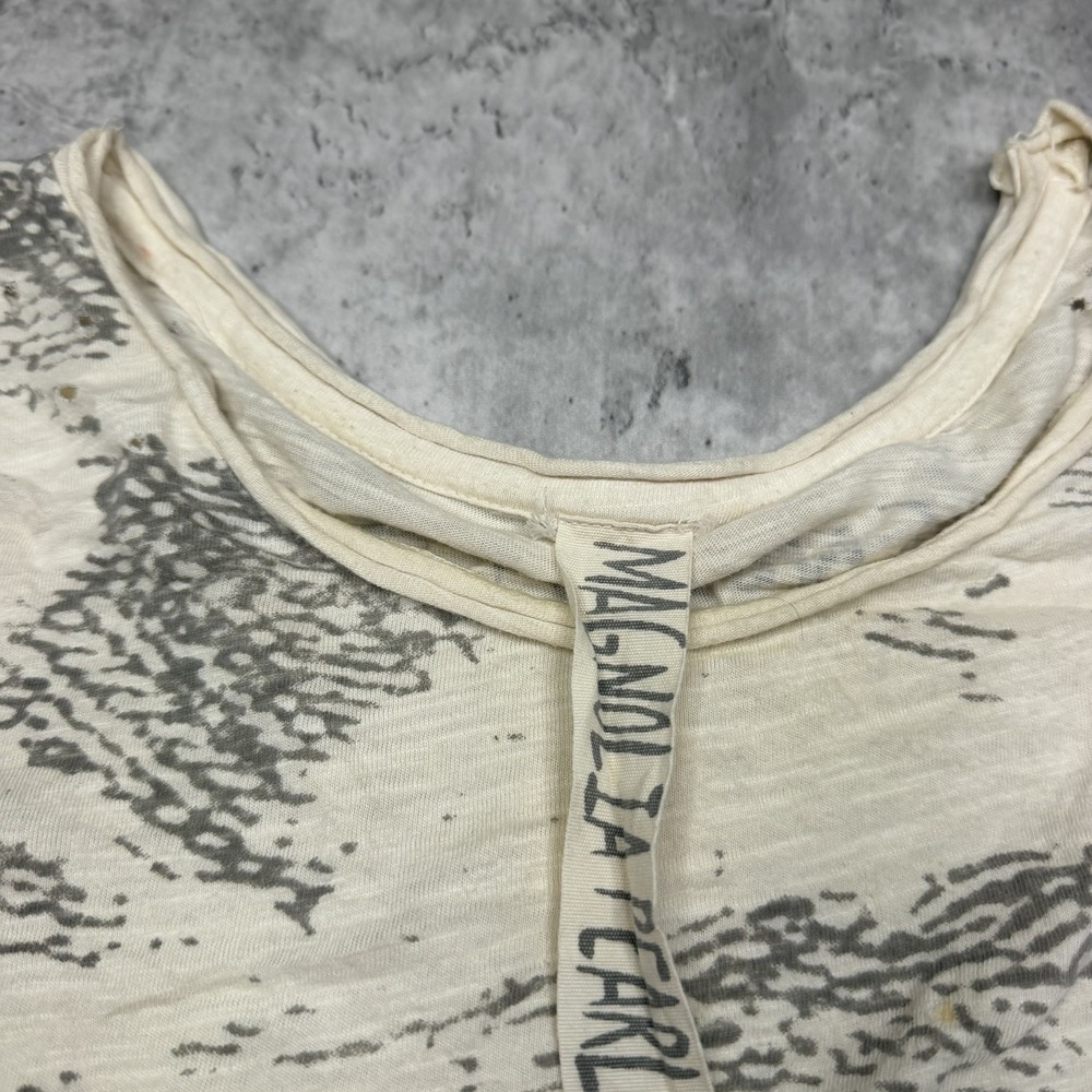 Magnolia Pearl Long Sleeve Freedom of Conscience Dylan Distressed Shirt One Size - Picture 4 of 8